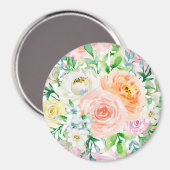 Pastel romantische tuin magneet (Voorkant / Achterkant)