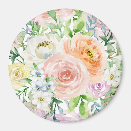 Pastel romantische tuin magneet (Voorkant)