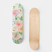 Pastel romantische tuin persoonlijk skateboard (Voorkant)