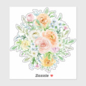 Pastel romantische tuin sticker (Vel)