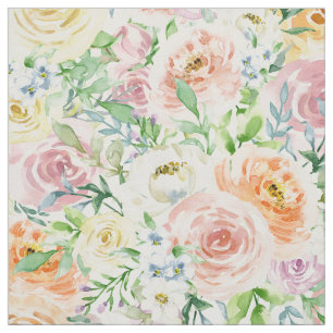 Pastel Romantische Tuin Stof