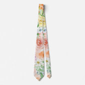 Pastel romantische tuin stropdas (Voorkant)