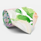 Pastel romantische tuin stropdas (Opgerold)