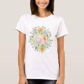 Pastel romantische tuin t-shirt (Voorkant)