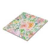 Pastel romantische tuin tegeltje (Zijkant)