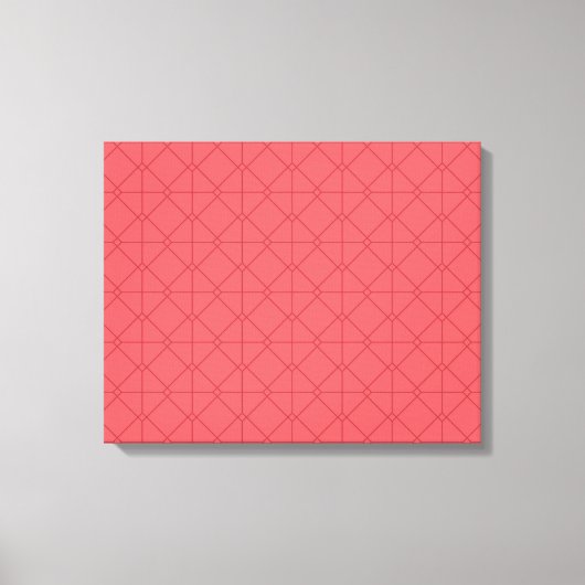 Pastel rood, cool, trendy, decoratief canvas afdruk (Voorkant)