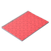 Pastel rood, cool, trendy, decoratief notitieboek (Linkerzijde)