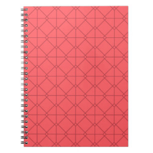 Pastel rood, cool, trendy, decoratief notitieboek
