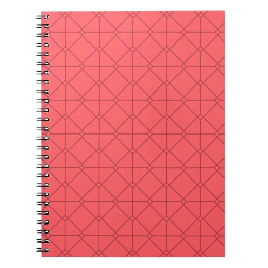 Pastel rood, cool, trendy, decoratief notitieboek (Voorkant)