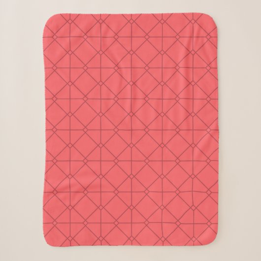 Pastel rood, cool, trendy, decoratief sherpa deken (Voorkant)