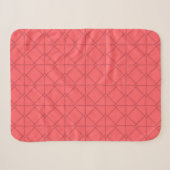 Pastel rood, cool, trendy, decoratief sherpa deken (Voorkant (horizontaal))