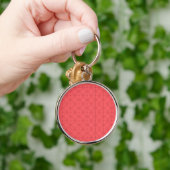 Pastel rood, cool, trendy, decoratief sleutelhanger (Hand)