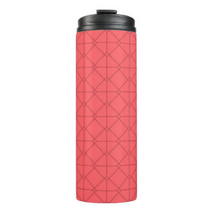 Pastel rood, cool, trendy, decoratief thermosbeker