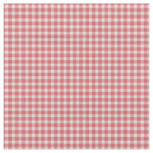 Pastel rood en wit geruit patroon stof (Close Up)