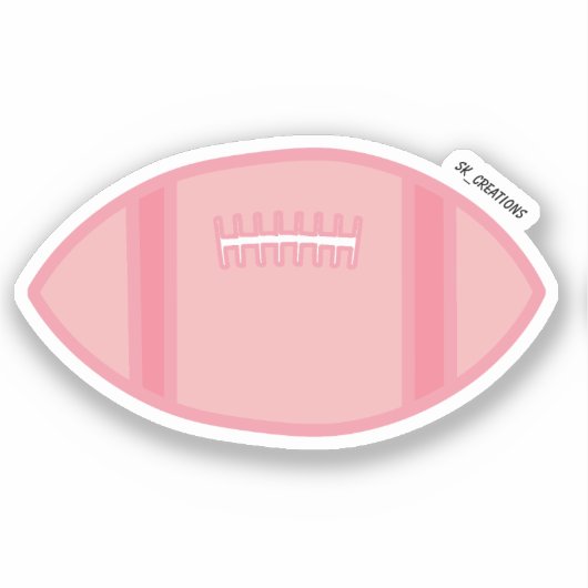 Pastel rood Football Sticker (Voorkant)