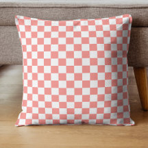 Pastel Rood Wit Geruit Checkerboard 