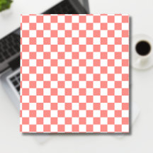 Pastel Rood Wit Geruit Checkerboard 