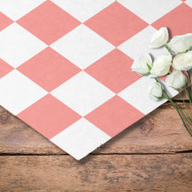 Pastel Rood Wit Geruit Checkerboard 