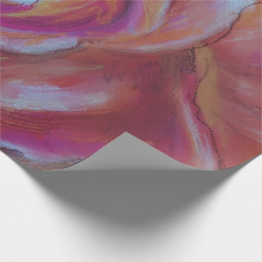 Pastel roos centrum cadeaupapier (Hoek)