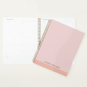 Pastel Roos Colorful Minimalist Personalized 2023 Planner