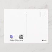 Pastel Roos en Hydrangea Flowers DIY Briefkaart (Achterkant)