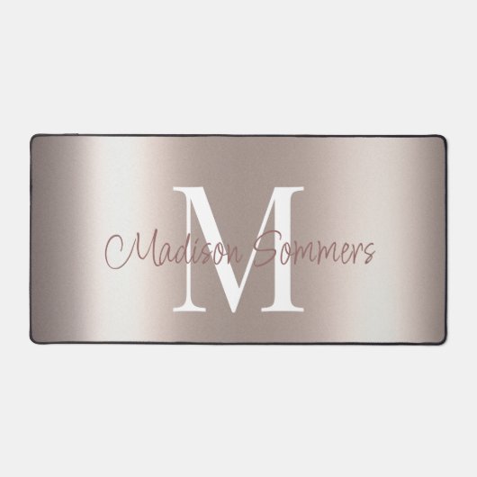 Pastel Roos Gouden Folie Gradiënt Bureaumat (Voorkant)