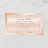 Pastel-Roos-koraal met Logo legant en luxe Visitekaartje (Achterkant)