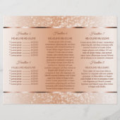 Pastel Roos Koraal Mousserende glitters Glam Borde Flyer (Achterkant)