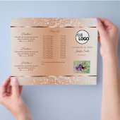 Pastel Roos Koraal Mousserende glitters Glam Borde Flyer (Hand)