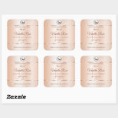 Pastel Roos Koraal Product Labels Initialen Logo t (Vel)