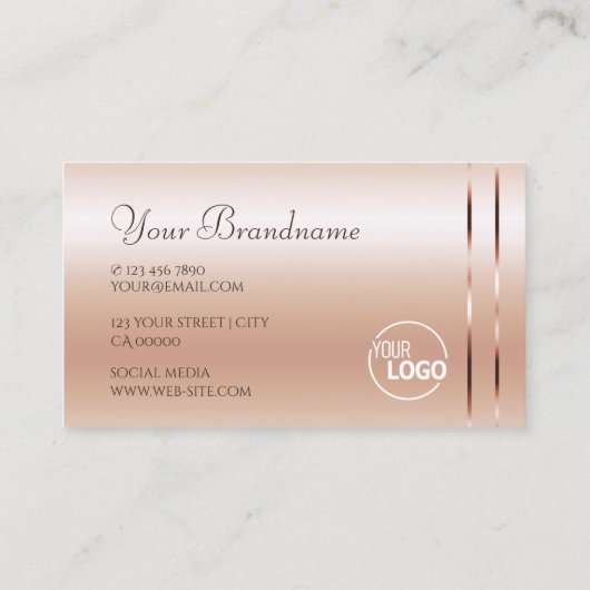 Pastel Roos Koraal Shimmery Sparkle Jewelen and Lo Visitekaartje (Achterkant)