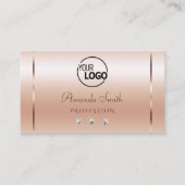 Pastel Roos Koraal Shimmery Sparkle Jewelen and Lo Visitekaartje (Voorkant)