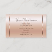 Pastel Roos Koraal Shimmery Sparkle Jewels Initial Visitekaartje (Achterkant)