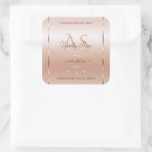 Pastel Roos Koral Product Labels juwelen Initialen (Tas)