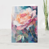 Pastel Roos Moderne Abstracte schilderkunst Kaart (Voorkant)