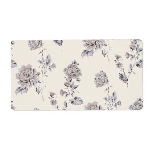 Pastel roos patroon etiket (Voorkant)