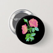 Pastel Roos Ronde Button 5,7 Cm (Voorkant /achterkant)