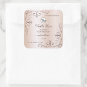 Pastel Roos Roze etiket  hoeken Logo (Tas)