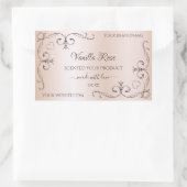 Pastel Roos Roze productlabels hoeken Rechthoekige Sticker (Tas)