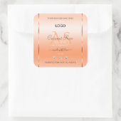 Pastel Roos Salmon Product Label Monogram en Logo (Tas)