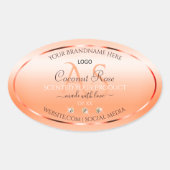 Pastel Roos Salmon Product Label Monogram en Logo (Voorkant)