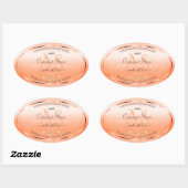 Pastel Roos Salmon Product Label Monogram en Logo (Vel)