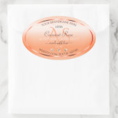 Pastel Roos Salmon Product Label Monogram en Logo (Tas)