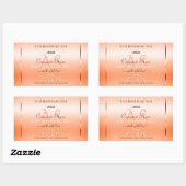 Pastel Roos Salmon Product Label Monogram en Logo (Vel)