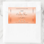 Pastel Roos Salmon Product Label Monogram en Logo (Tas)
