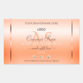 Pastel Roos Salmon Product Label Monogram en Logo (Voorkant)