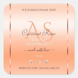 Pastel Roos Salmon Product Labels juwelen Monogram