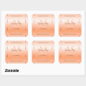 Pastel Roos Salmon Product Labels juwelen Monogram (Vel)