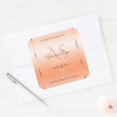 Pastel Roos Salmon Product Labels juwelen Monogram (Envelop)