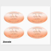 Pastel Roos Salmon Product Labels juwelen Monogram (Vel)